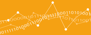 Bild Orange mit Datenlinien